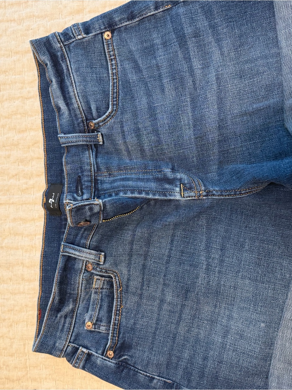 7 Women’s  Blue Denim Jeans shorts  - Classic Straight Fit